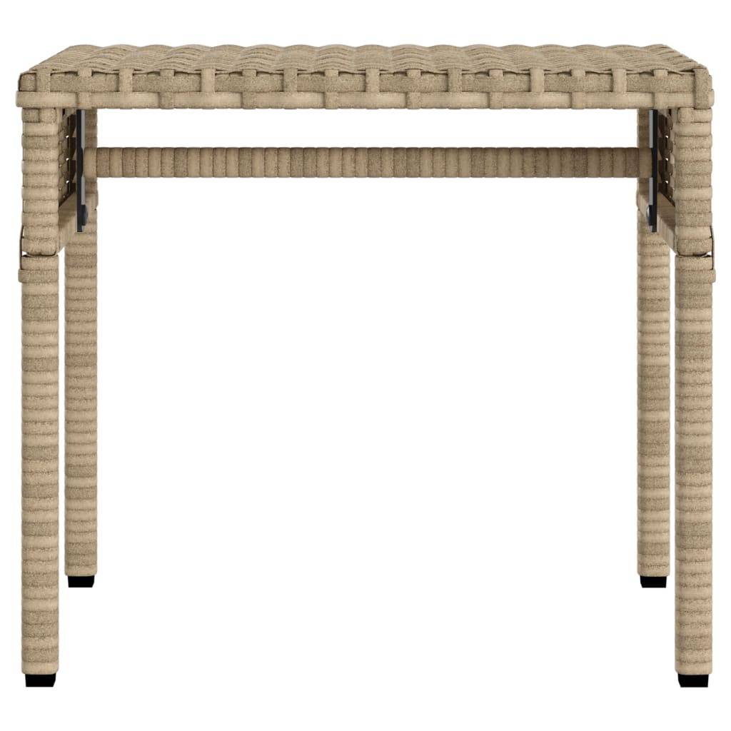 Vidaxl - Chaise longue avec auvent et table beige résine tressée vidaXL 368200 - Image 7