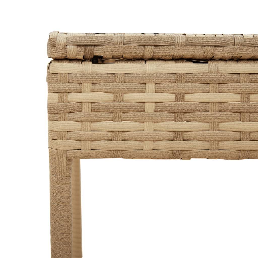 Vidaxl - Chaise longue avec auvent et table beige résine tressée vidaXL 368200 - Image 4