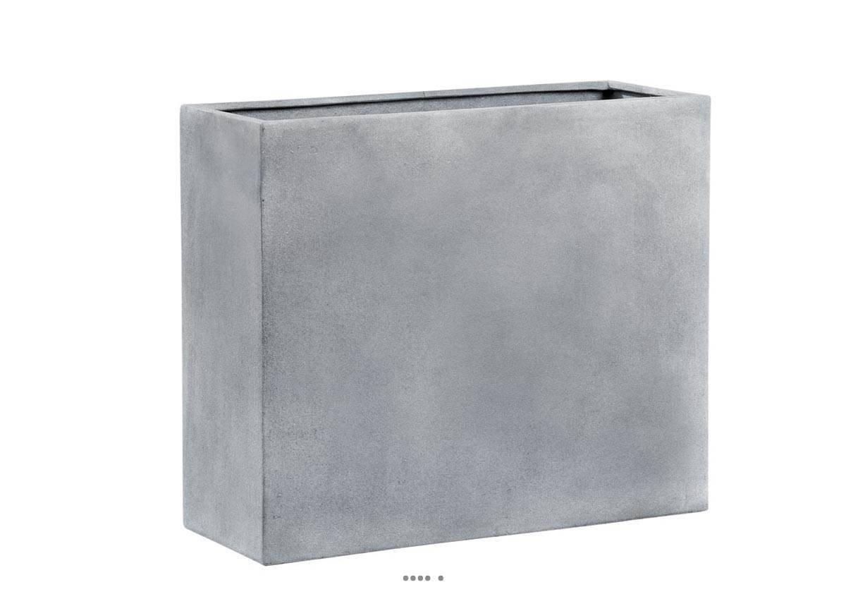 Artificielles - Bac fibres de verre Farn Ext Claustra L80x30xH68cm Gris - dimhaut: H 68 cm - couleur: Gris plomb-lead