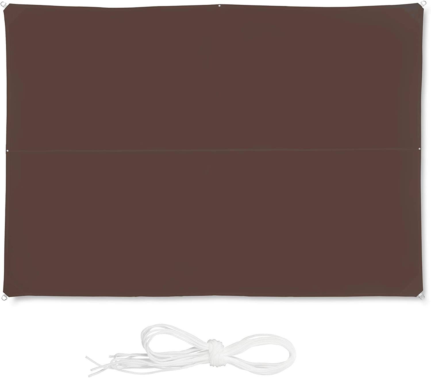 Helloshop26 - Voile d'ombrage rectangle 3 x 4 m brun - Imagen 1