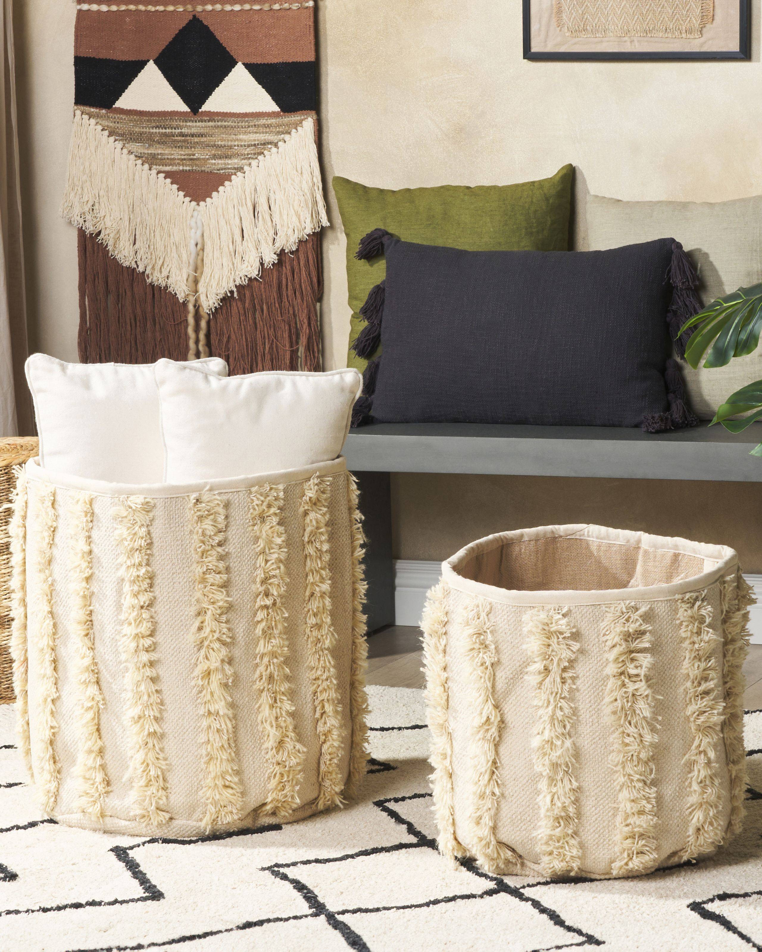 Beliani - Corbeille Coton Beige KAKKI - Beliani