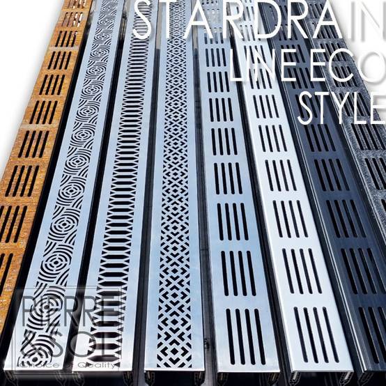 Caniveau étroit 6,5 cm Grille INOX Style - StarDrain - LINE ECO - Inox Viking 100 cm - Image 6