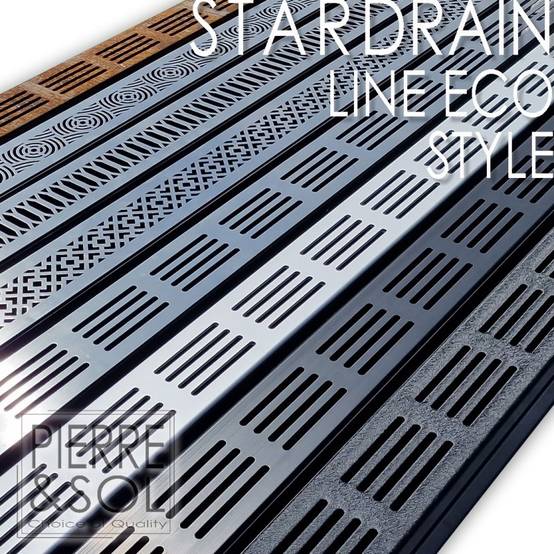 Caniveau étroit 6,5 cm Grille INOX Style - StarDrain - LINE ECO - Inox Viking 100 cm - Image 7
