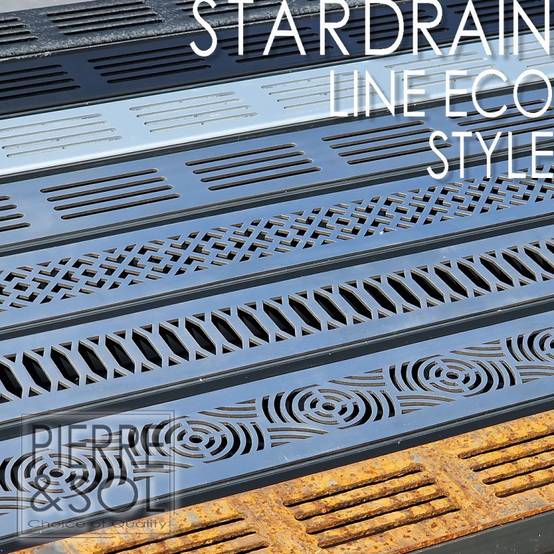 Caniveau étroit 6,5 cm Grille INOX Style - StarDrain - LINE ECO - Inox Viking 100 cm - Image 8