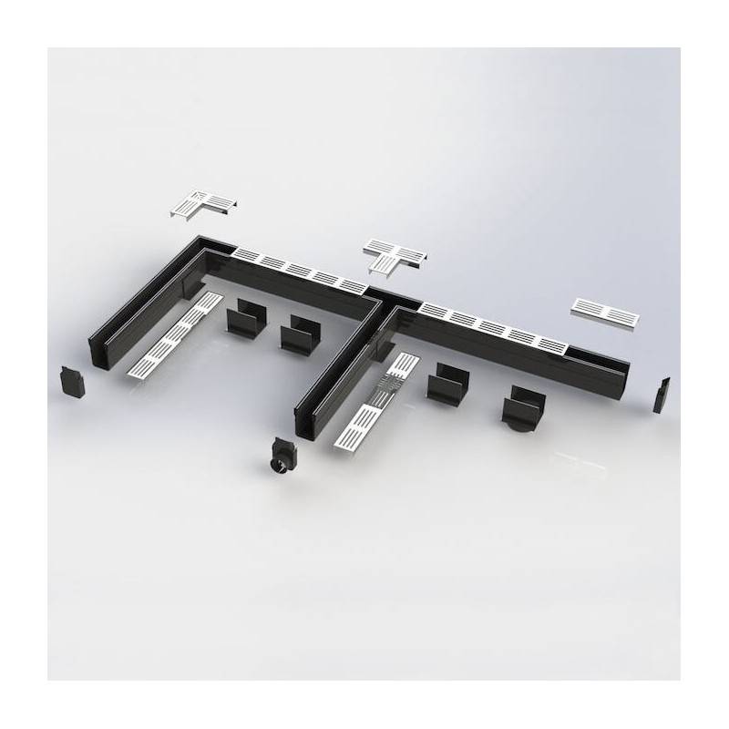 Caniveau étroit 6,5 cm Grille INOX Style - StarDrain - LINE ECO -       Inox Viking 100 cm - Image 5