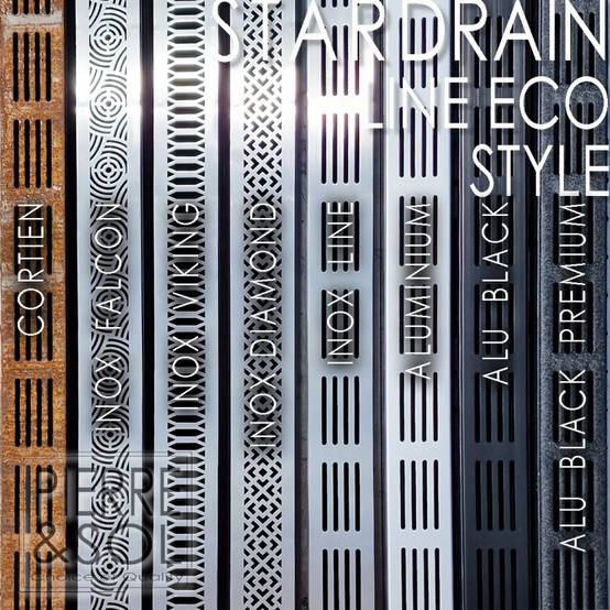 Caniveau étroit 6,5 cm Grille INOX Style - StarDrain - LINE ECO - Inox Viking 100 cm - Image 4