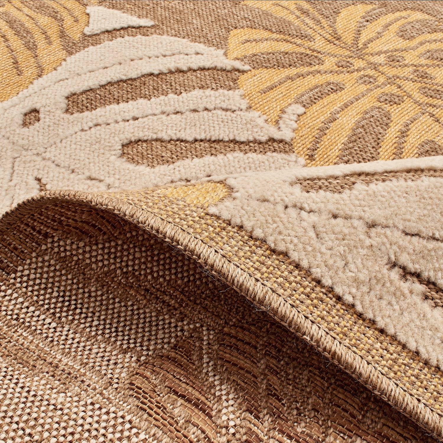 Autre - Tapis intérieur et extérieur en polypropylène marron 60x180cm - Image 2