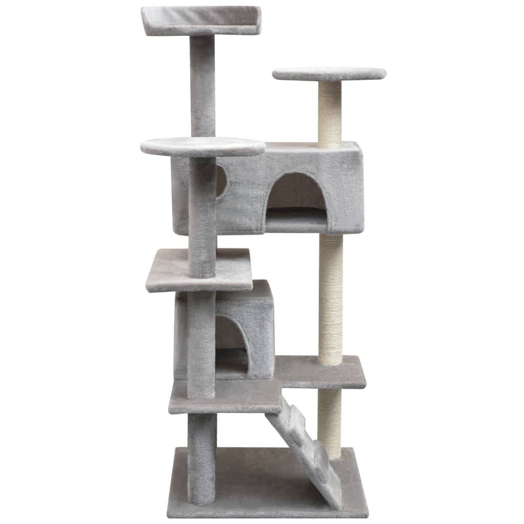 Arbre à chat bois et sisals gris 67 x 67 x 125 cm, Poids:12.9kg - PANGIVO - Image 2