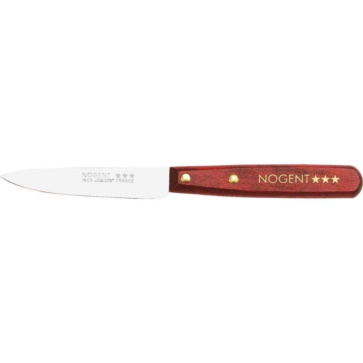 Nogent 3 Etoiles - Couteau d'office en bois teinté Merisier 9 cm