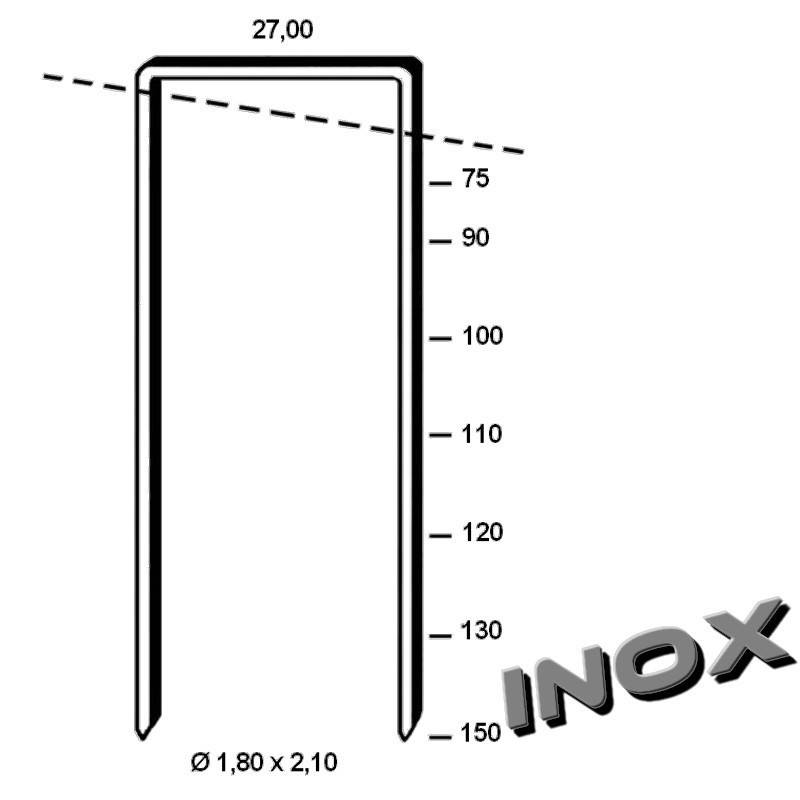 Arca - Agrafes BS 110 mm inox A2 - Boite de 1000 - ARCA - SABS110INOXA2 - Imagen 2