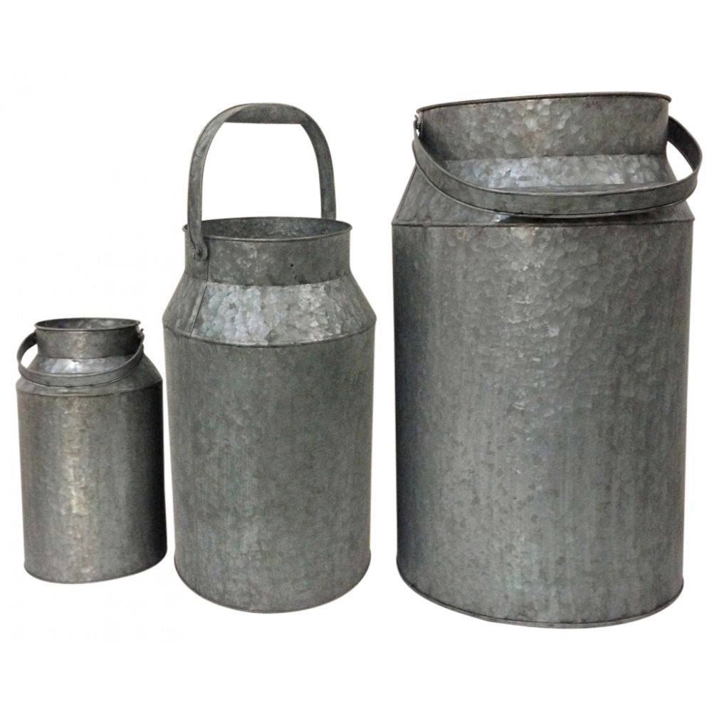 Aubry Gaspard - Bidon à lait en zinc lourd (Lot de 3) - Imagen 2