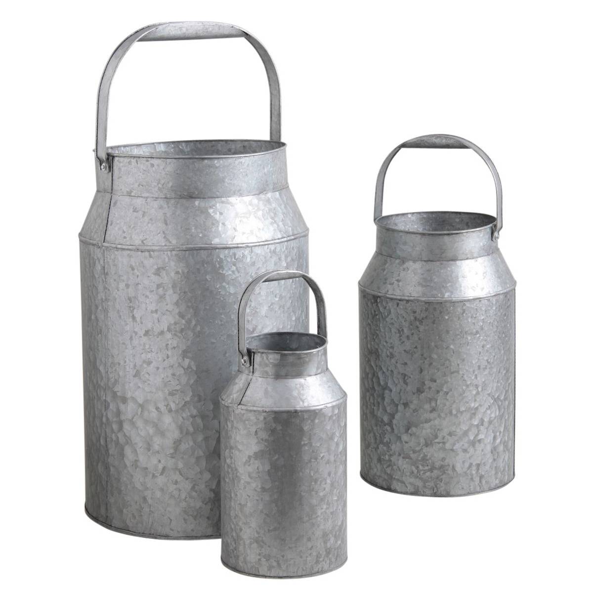 Aubry Gaspard - Bidon à lait en zinc lourd (Lot de 3) - Imagen 1