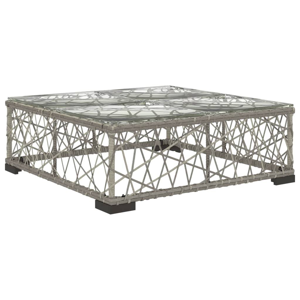 Helloshop26 - Salon de jardin meuble d'extérieur ensemble de mobilier 6 pièces avec coussins résine tressée gris - Imagen 6