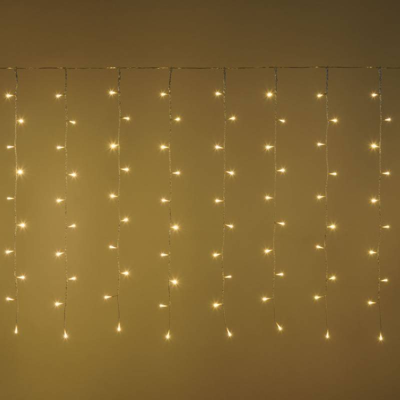 Lotti - Rideau lumineux effet chute de neige 120 LED blanc chaud 2mx1m 4,5V Lotti - Imagen 3
