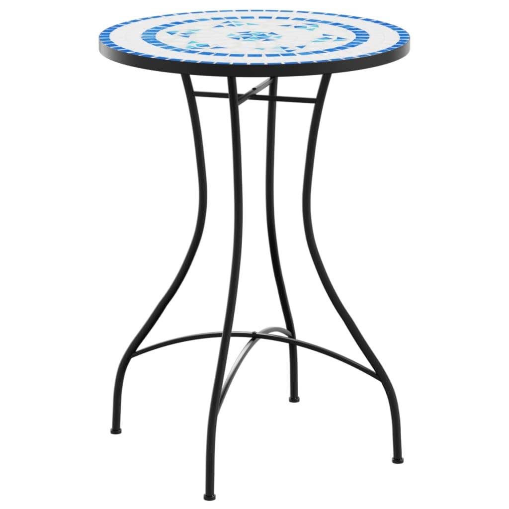 Maison Chic - Table de jardin - Table de bistro mosaïque bleu et blanc Ø50x70 cm céramique MP740 - Image 1