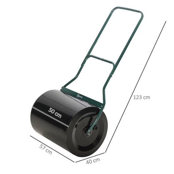 Rouleau de jardin en acier 60L pour aplanir pelouse Noir 50 cm – ComfortXL Outdoor Living - Image 3