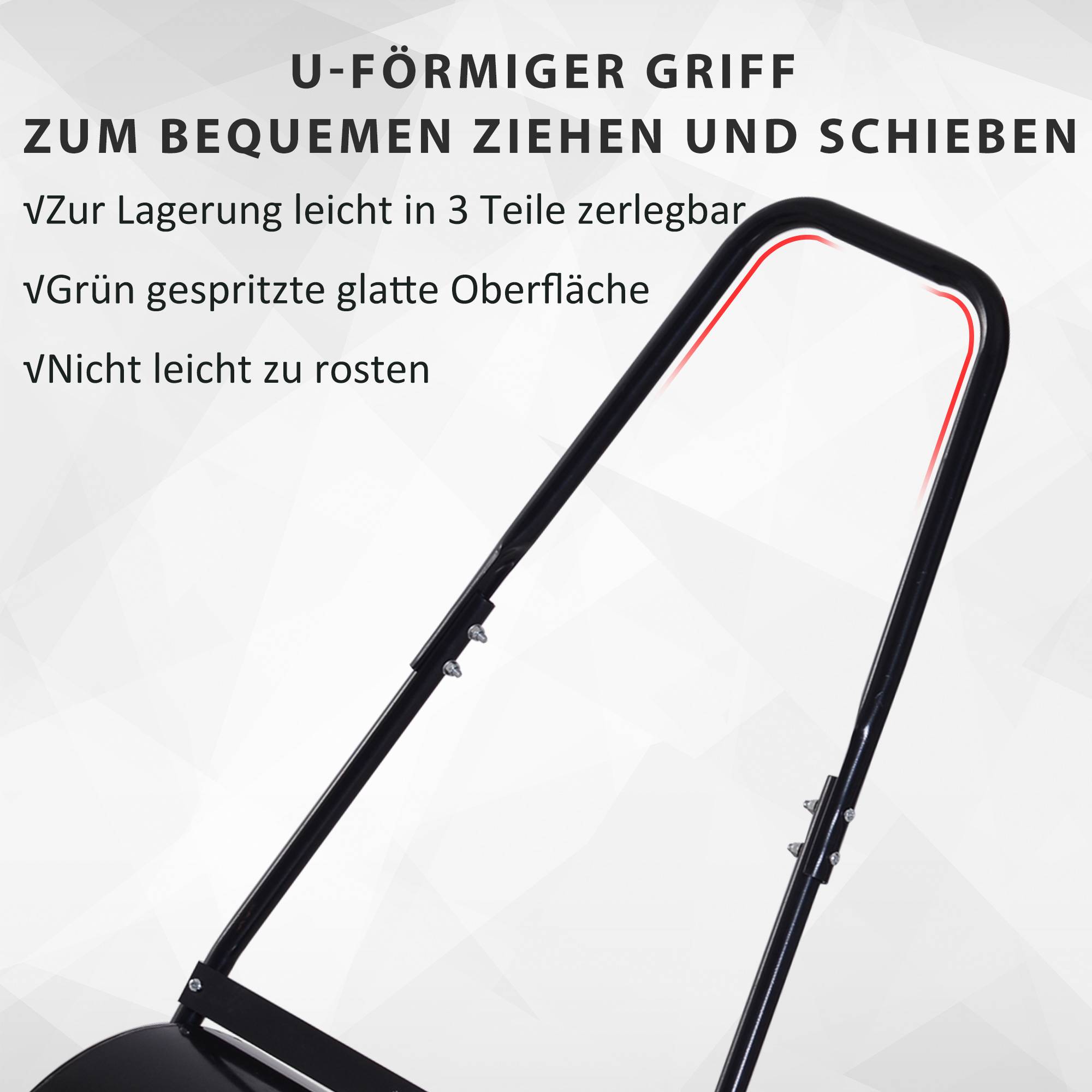 Rouleau de jardin en acier 60L pour aplanir pelouse Noir 50 cm – ComfortXL Outdoor Living - Image 5