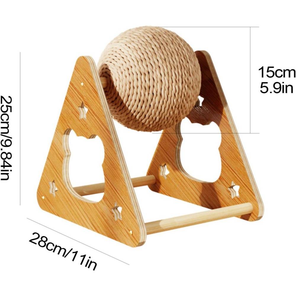 Griffoir pour chat-Griffoir Boule en Sisal avec Grelet - Jouet Éducatif pour Chat - Living123 - Image 7