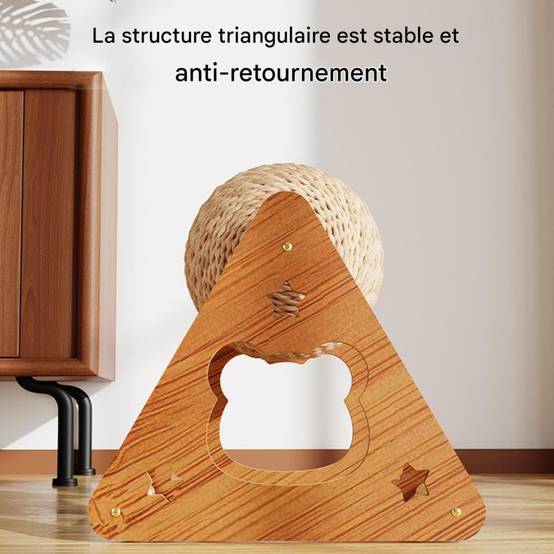 Griffoir pour chat-Griffoir Boule en Sisal avec Grelet - Jouet Éducatif pour Chat - Living123 - Image 6