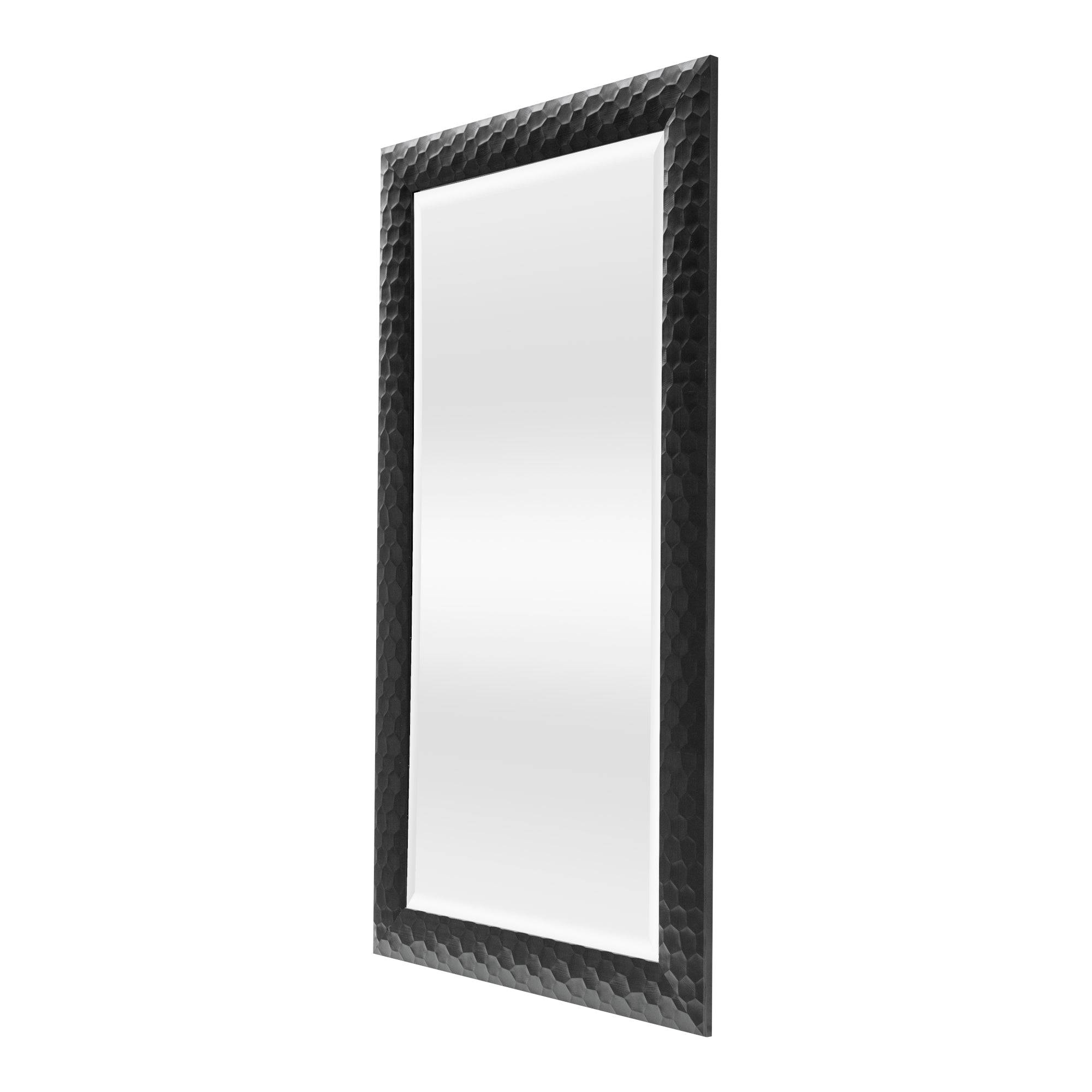 Helloshop26 - Miroir mural ocre rectangulaire 114 x 64 cm noir - Imagen 1