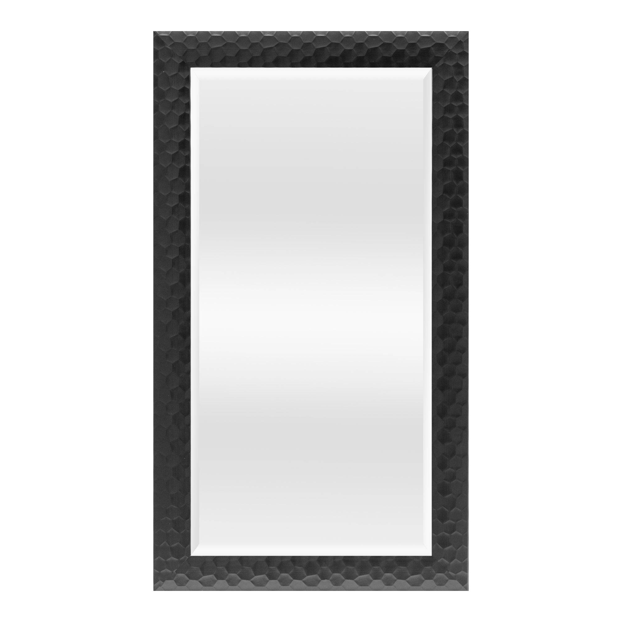 Helloshop26 - Miroir mural ocre rectangulaire 114 x 64 cm noir - Imagen 2