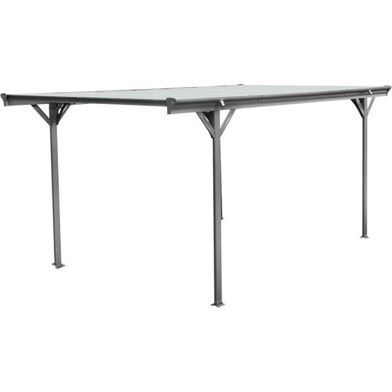 X-Metal - Carport autoportant 15m² aluminium anthracite toit polycarbonate 6mm kit ancrage X-Metal - Image 7