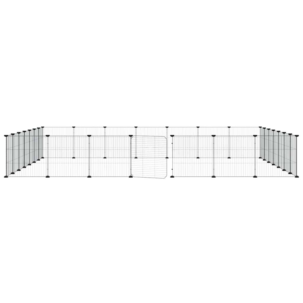 Vidaxl - Cage animaux de compagnie à 28 panneaux et porte Noir 245x245x35 cm vidaXL 3114026 - Imagen 4