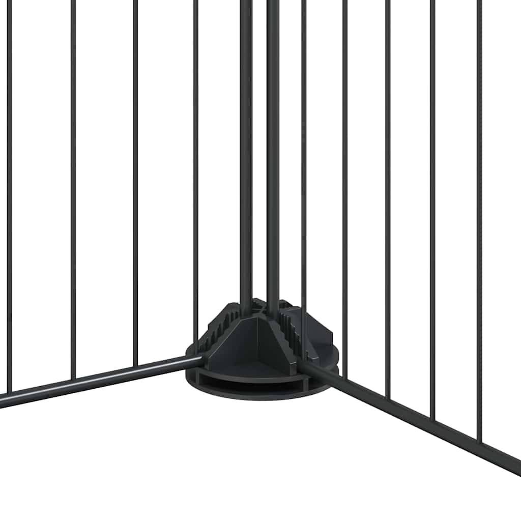 Vidaxl - Cage animaux de compagnie à 28 panneaux et porte Noir 245x245x35 cm vidaXL 3114026 - Imagen 3