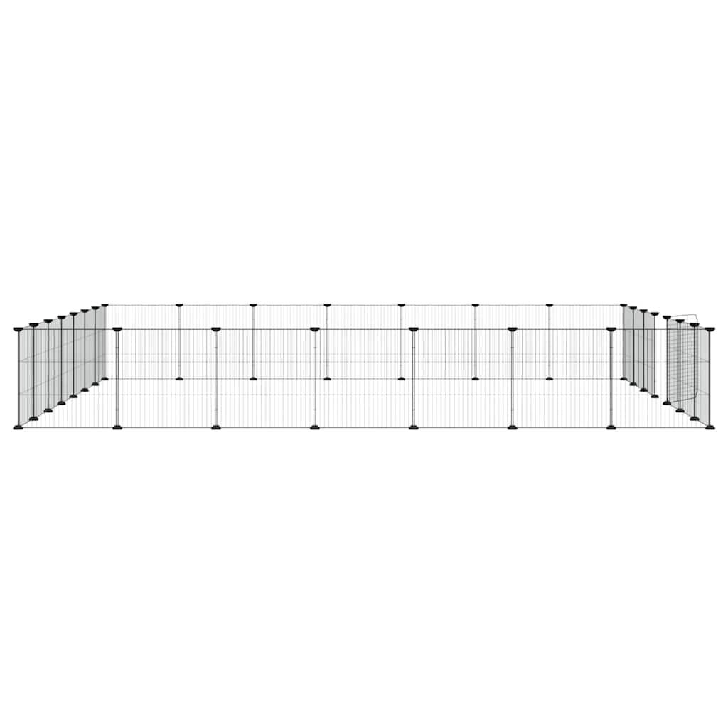 Vidaxl - Cage animaux de compagnie à 28 panneaux et porte Noir 245x245x35 cm vidaXL 3114026 - Imagen 5