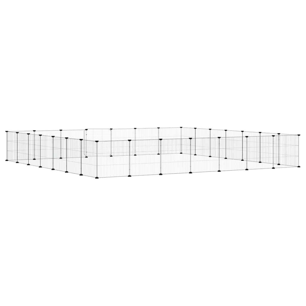Vidaxl - Cage animaux de compagnie à 28 panneaux et porte Noir 245x245x35 cm vidaXL 3114026 - Imagen 6