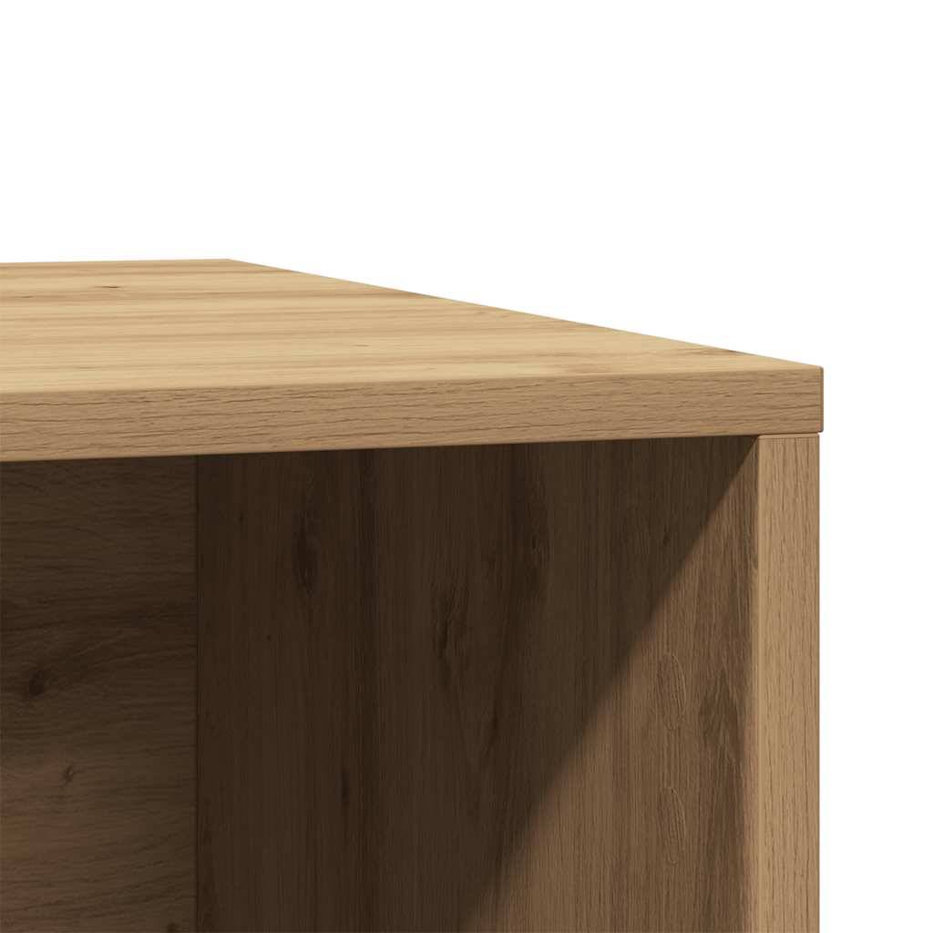 Meuble de bac à litière bois d'ingénierie chêne artisanal 80 x 50 x 45 cm - PANGIVO - Image 9