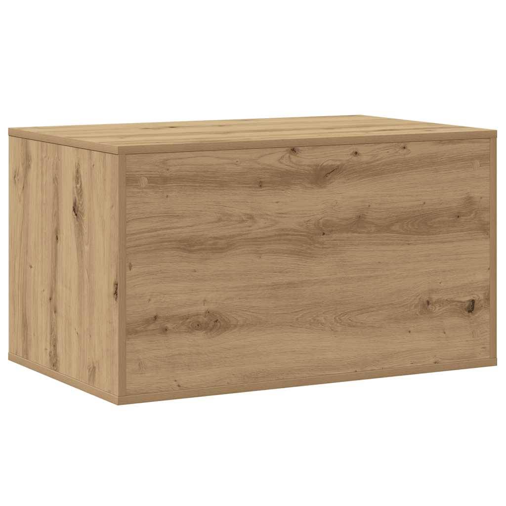 Meuble de bac à litière bois d'ingénierie chêne artisanal 80 x 50 x 45 cm - PANGIVO - Image 7