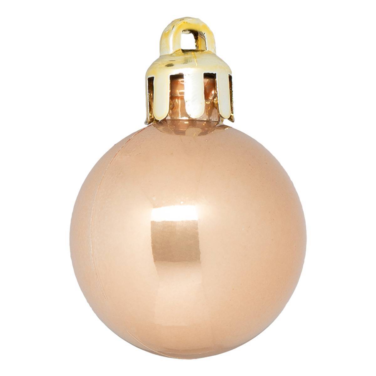 Fééric Lights & Christmas - Boule de Noël plastique 30mm x18 nude - Atmosphera Créateur d'intérieur - Imagen 2