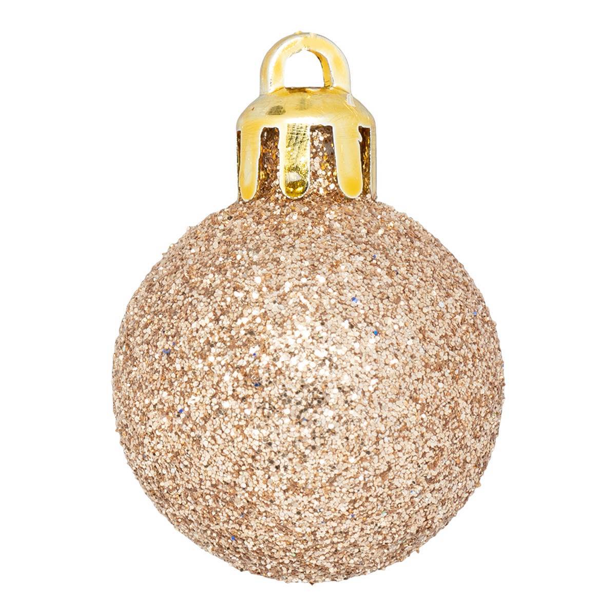 Fééric Lights & Christmas - Boule de Noël plastique 30mm x18 nude - Atmosphera Créateur d'intérieur - Imagen 3