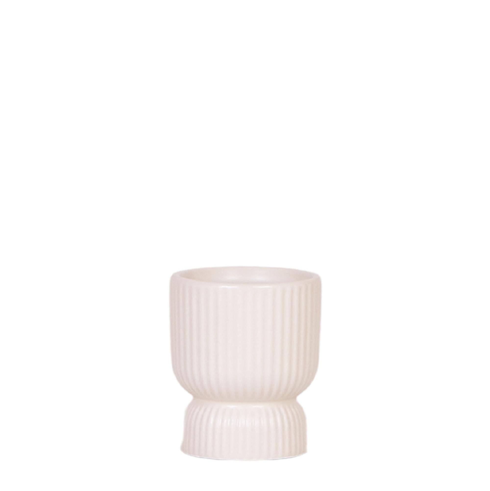 Pot Décoratif Diabolo Travertine- La Green Touch - Imagen 1
