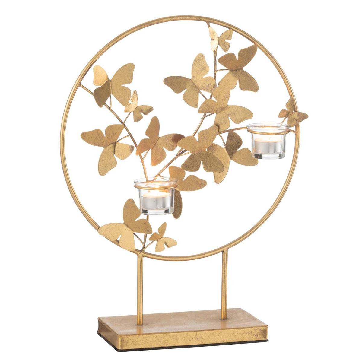 Photophore Design Papillon en Métal "Fly" 46cm Or - Image 2