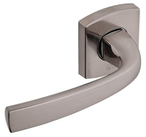 Paire de béquilles sur rosaces Muze BEZAULT - Platine aspect inox - Avec ressort de rappel - 865827