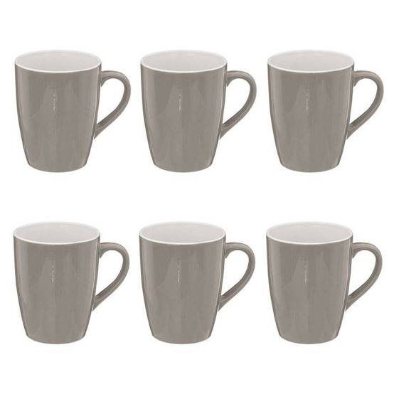 Lot de 6 Mugs "Colorama" 38cl Gris - Image 1