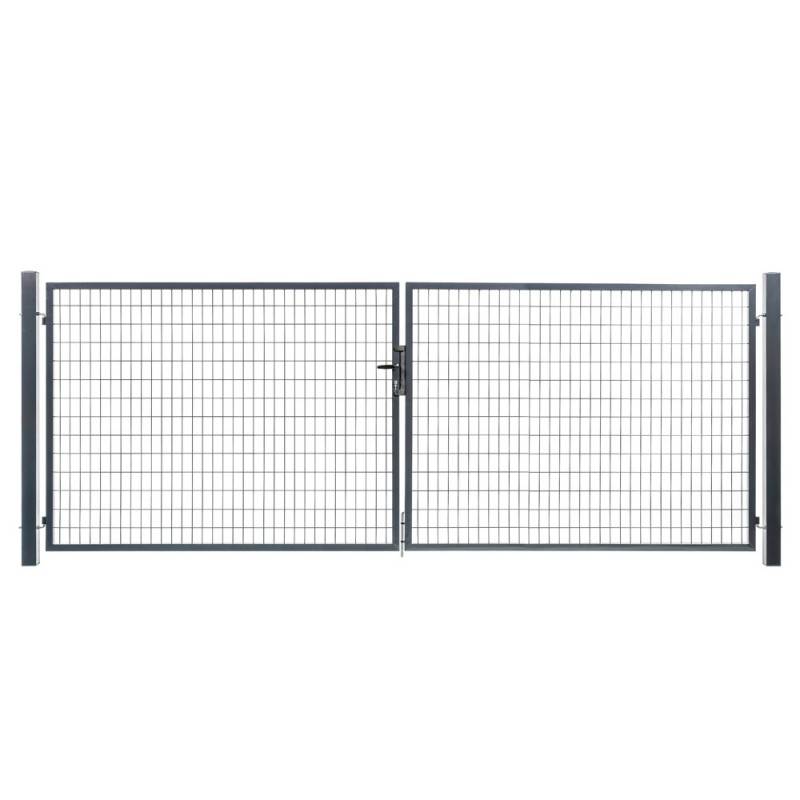 Portail grillagé Square passage 4m ht 2m gris anthracite - Easy Clôture - Imagen 1