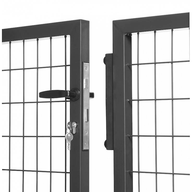 Portail grillagé Square passage 4m ht 2m gris anthracite - Easy Clôture - Imagen 2