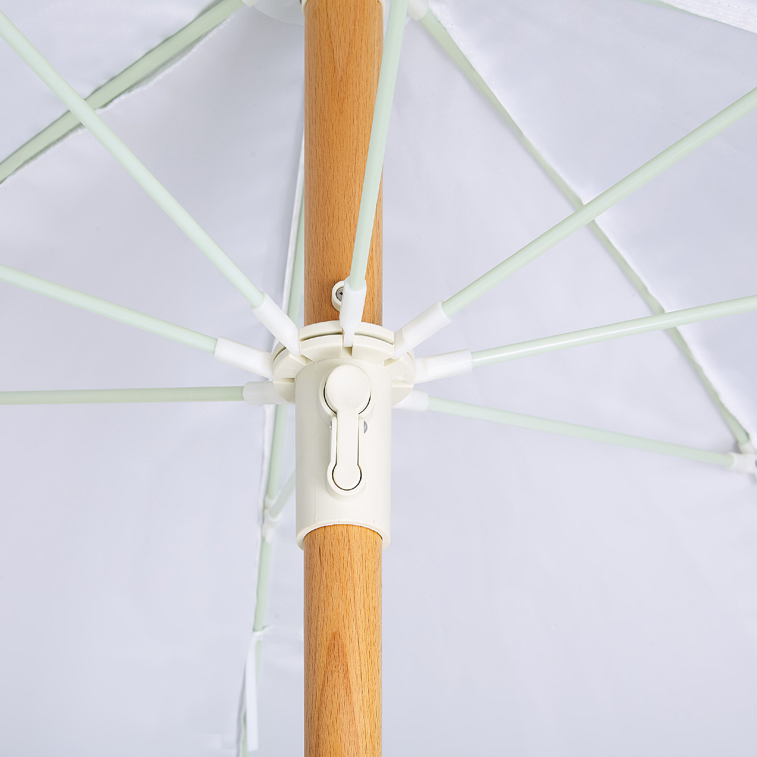 Beliani - Parasol droit Tissu Blanc MONDELLO - Beliani - Imagen 8