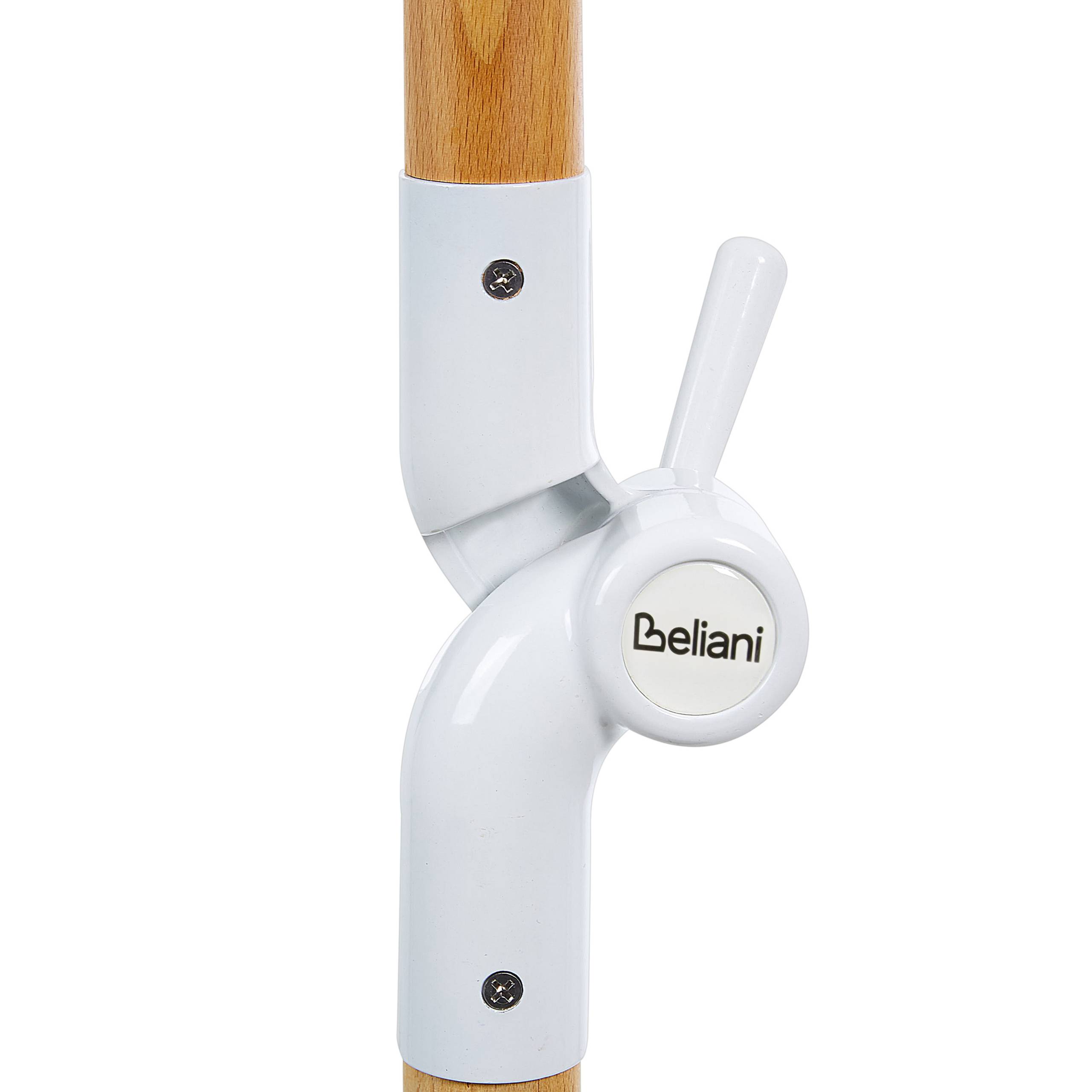 Beliani - Parasol droit Tissu Blanc MONDELLO - Beliani - Imagen 7
