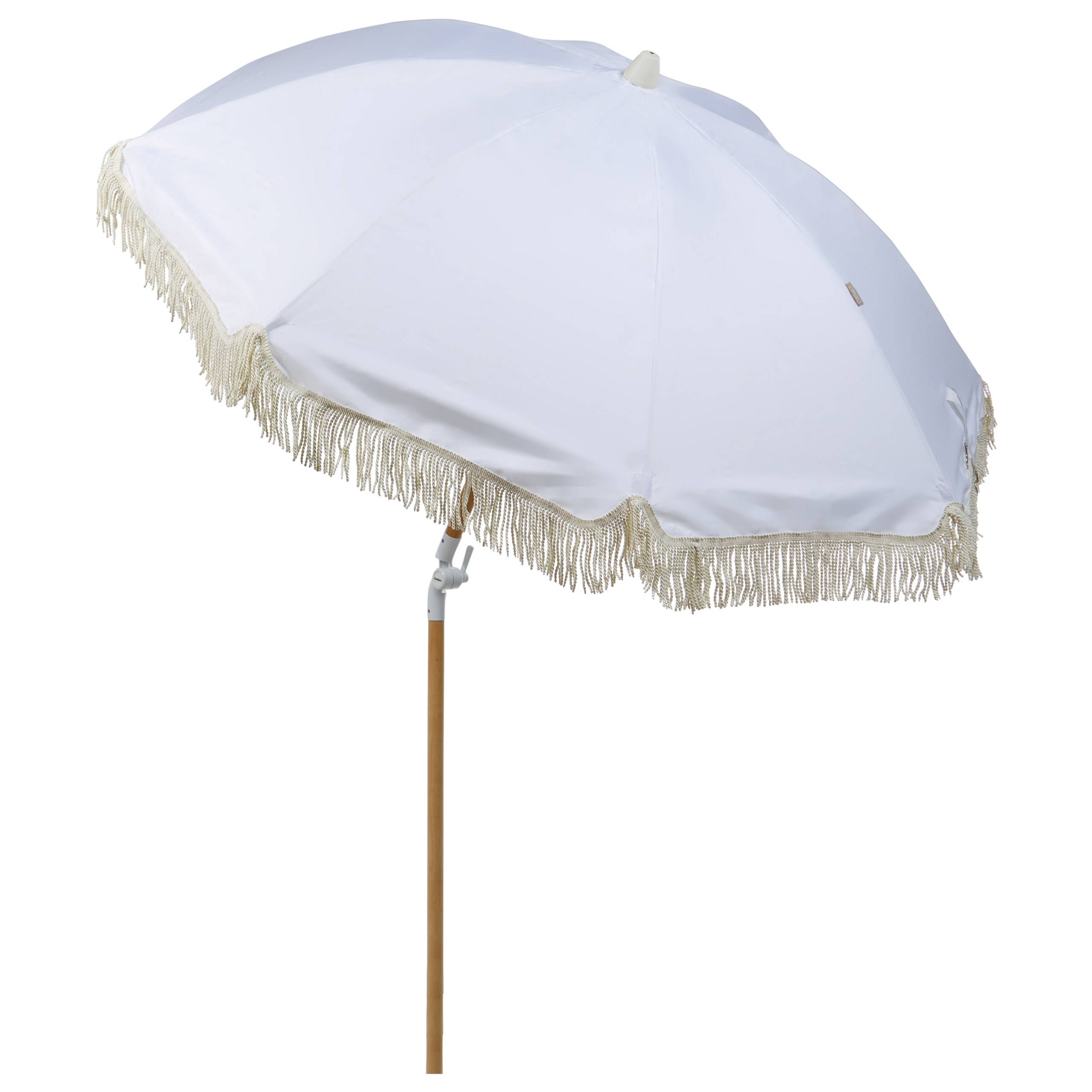 Beliani - Parasol droit Tissu Blanc MONDELLO - Beliani - Imagen 5