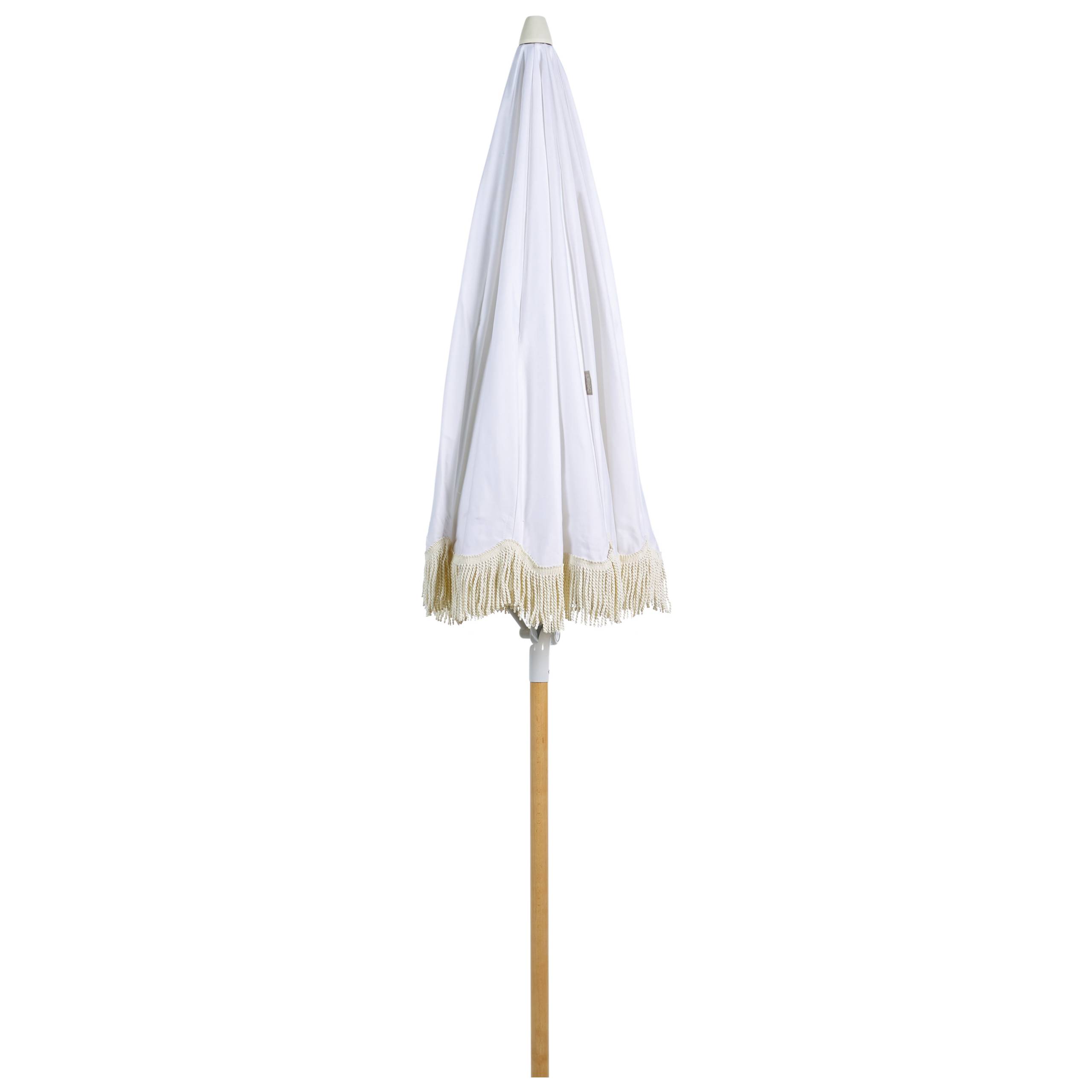 Beliani - Parasol droit Tissu Blanc MONDELLO - Beliani - Imagen 4