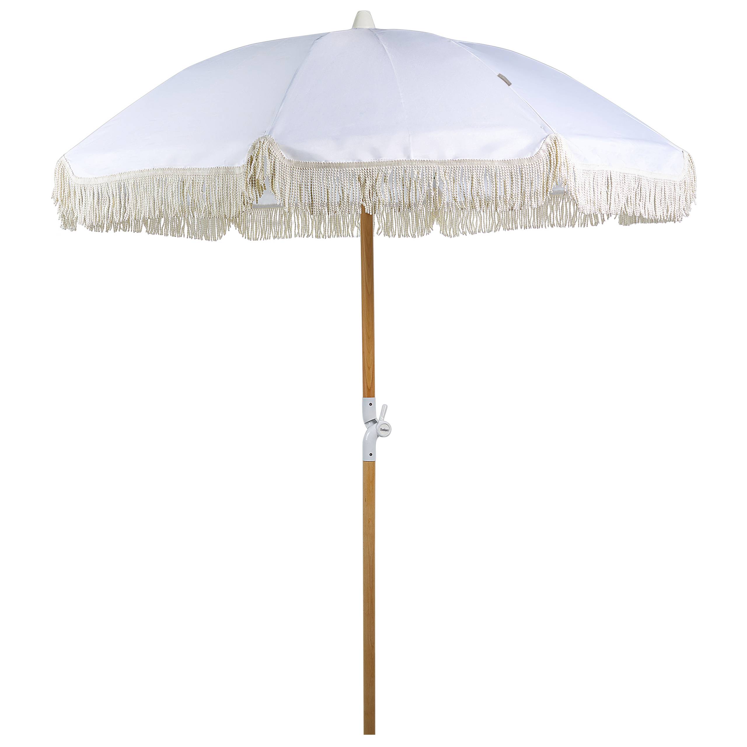 Beliani - Parasol droit Tissu Blanc MONDELLO - Beliani - Imagen 2
