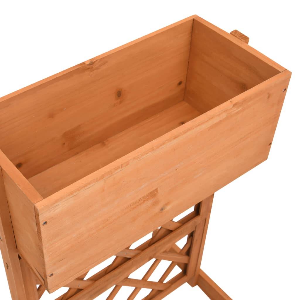 Helloshop26 - Jardinière à treillis de jardin 45 x 30 x 74 cm bois de sapin - Imagen 4
