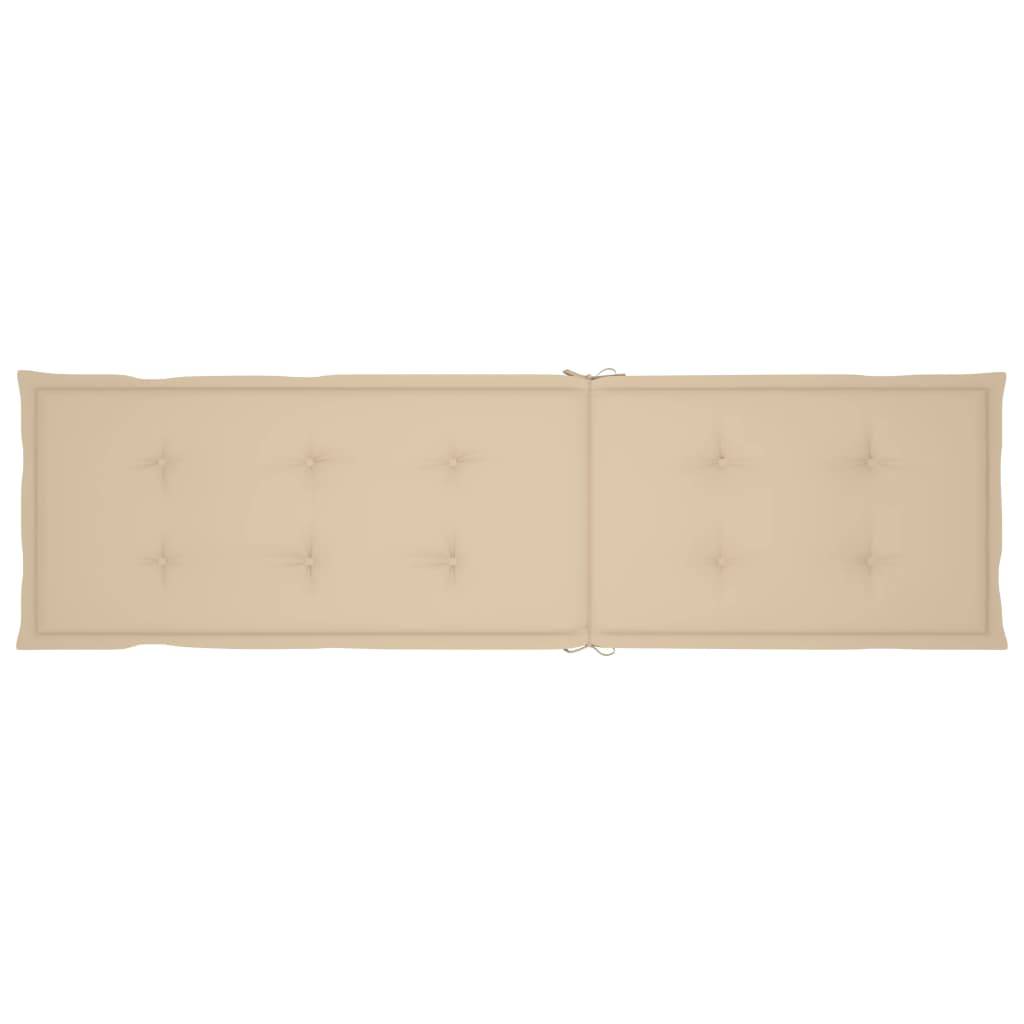 Helloshop26 - Transat chaise longue bain de soleil lit de jardin terrasse meuble d'extérieur avec repose-pied et coussin acacia solide - Imagen 7