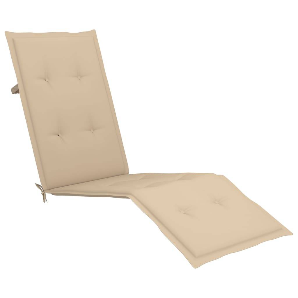 Helloshop26 - Transat chaise longue bain de soleil lit de jardin terrasse meuble d'extérieur avec repose-pied et coussin acacia solide - Imagen 6