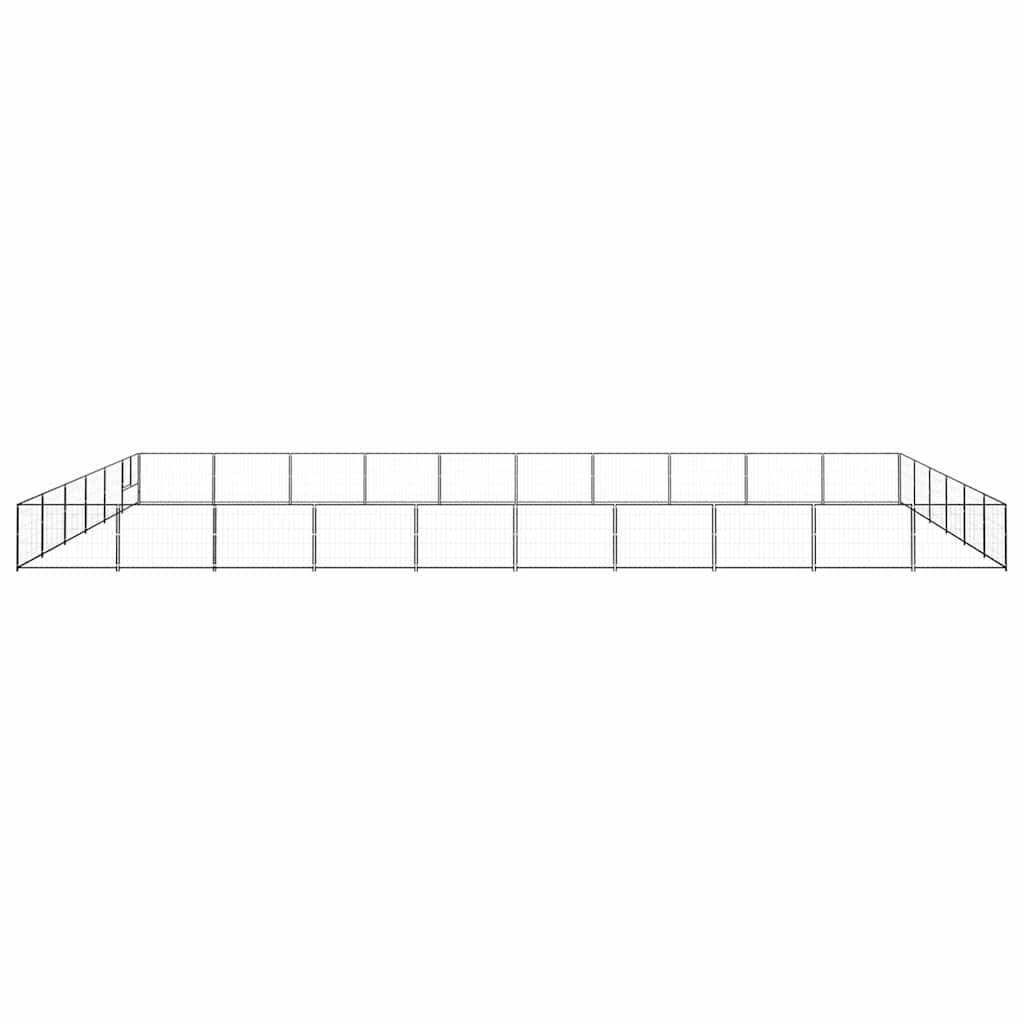 Vidaxl - Chenil Noir 60 m² Acier vidaXL 3082173 - Imagen 5
