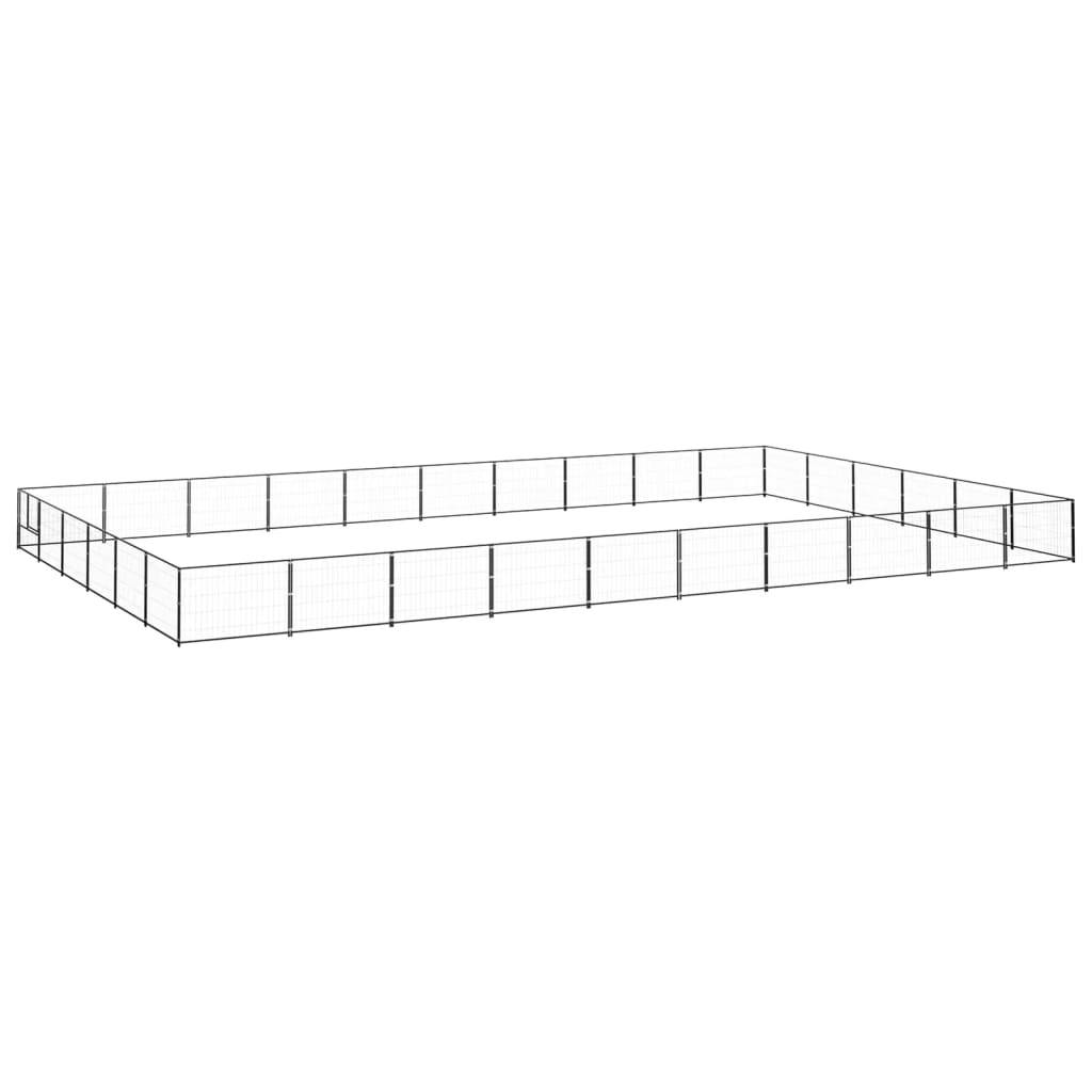 Vidaxl - Chenil Noir 60 m² Acier vidaXL 3082173 - Imagen 2